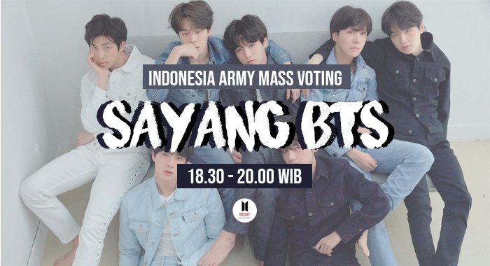 lNDOMY's tweet photo. 🚨INDONESIA ARMY MASS VOTING🚨

GOAL: 
🏆 1000 RETWEET
🏆 500 REPLY

GO GO GO ARMY!!! 🏃💨🔥
TUNJUKKAN SEMANGAT KALIAN! 💪

reply dengan 👇
SAYANG BTS @BTS_twt #iVoteBTSBBMAs https://t.co/3ZNbluecDx