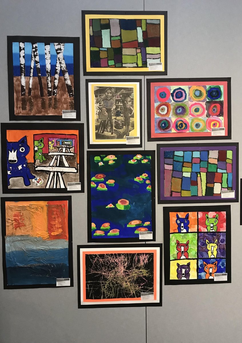 ZumEmge's tweet photo. Mrs. Reiss is ready for the FZ District Art Show at @SCC_StCharlesCC tonight from 4:30-6:00 p.m. #EmgePride #FZSDArtShow https://t.co/VreBk4BYMB
