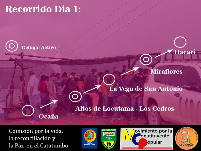 CiscaCatatumbo's tweet photo. #PazEnCatatumbo Así fue el recorrido en el primer día de la misión de verificación con el objetivo de conocer la situación de DH por la que está atravesando la población del #Catatumbo https://t.co/pUWyMrUbhm