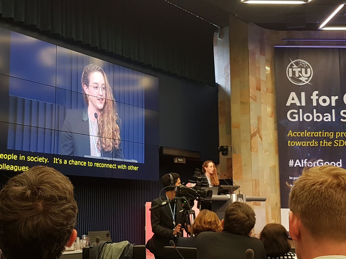 elena_sinel's tweet photo. @terahlyons speaking at @ITU's #AIforGood Summit about #PartnershipOnAI #ArtificialIntelligence #ResponsibleAI https://t.co/swAKelGuPI