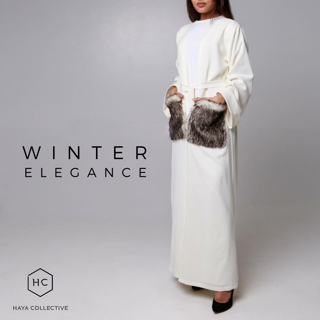 HayaCollective's tweet photo. A chic and cozy choice. 
Make a statement in Anya Abaya (R1299) this season. 
Limited edition. 
Shop now at https://t.co/rCfNxtq764.
Eid ‘18 orders close at midnight on Sunday, 20th May. https://t.co/PLDhtoMQtG