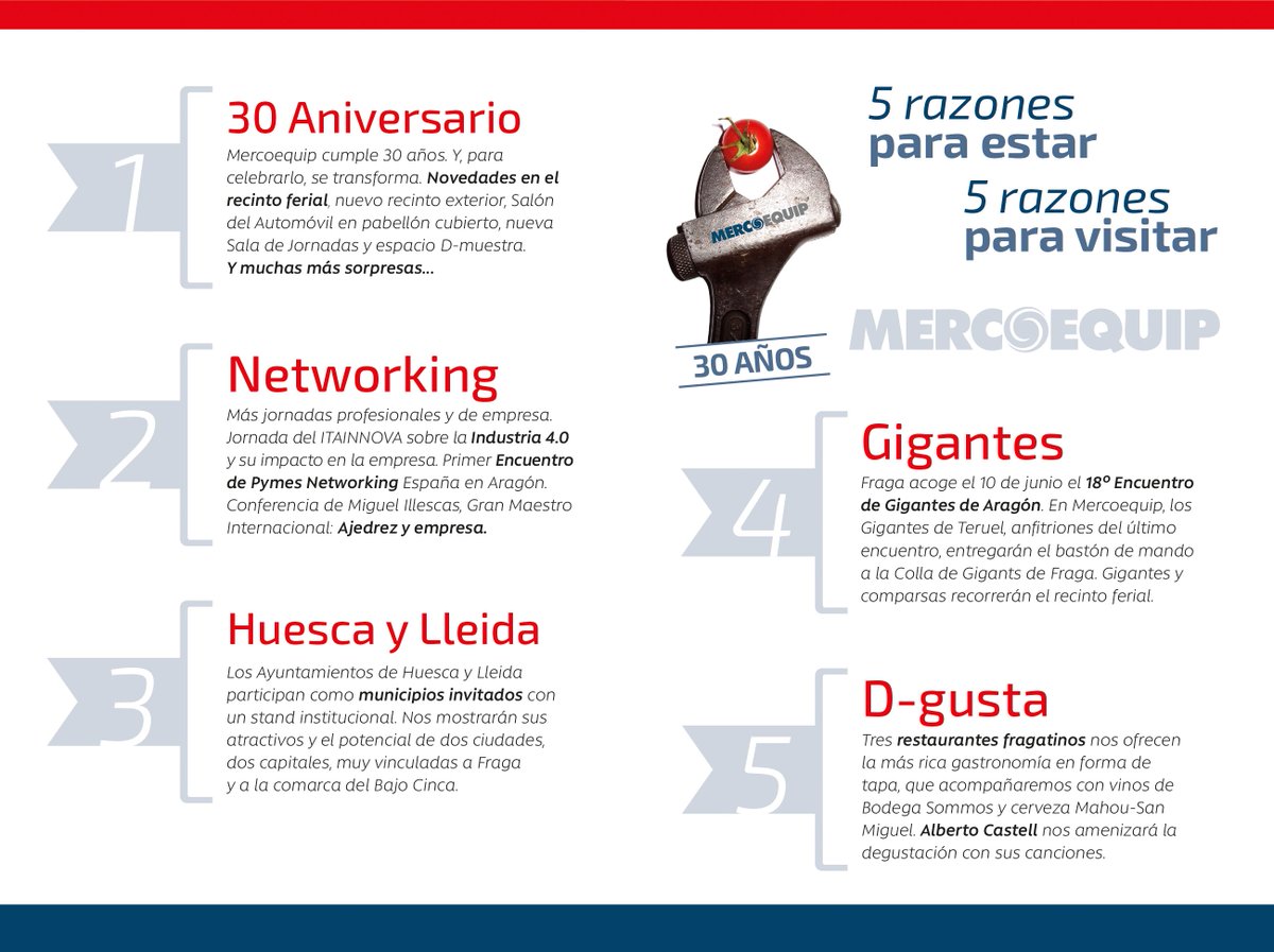 FragaAyto's tweet photo. ¡#Mercoequip2018 cumple 30 años!! Y lo hace con novedades en el recinto y más actividades profesionales ¡Te esperamos! #MercoequipFraga https://t.co/MLjEfY2VKN