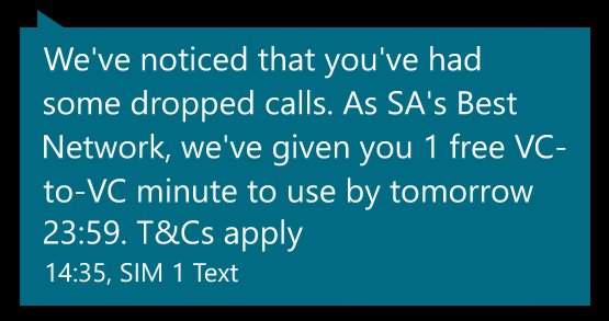 DaDewis's tweet photo. Gee thanks @Vodacom
Your generosity knows no bounds... https://t.co/wtAWYFyDD8