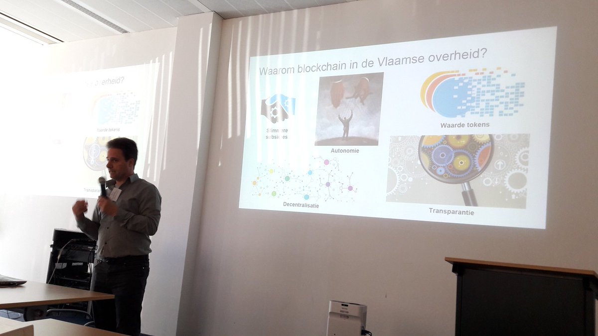 ChristineCopers's tweet photo. This day is flying by. Speaker number 6 already. Daniel Du Seuil talks about the numerous #blockchain initiatives within #Agiv #4instance https://t.co/XlIOk8jN3U
