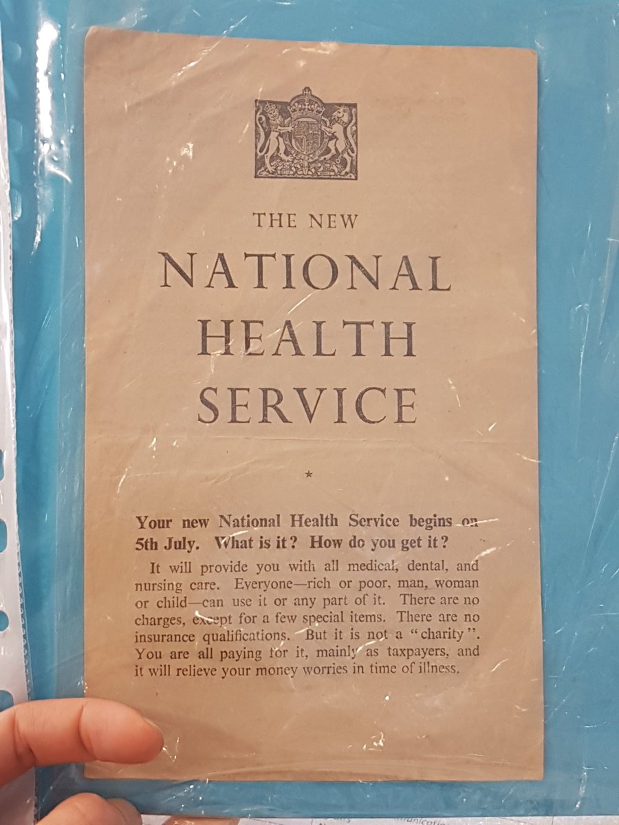 KatieHcomms's tweet photo. "National Health Service- what is it? How do you get it?" Held the first ever #nhscomms leaflet today -  very poignant #NHS70 #NHSCommsDev https://t.co/Z0sYSsZq1F