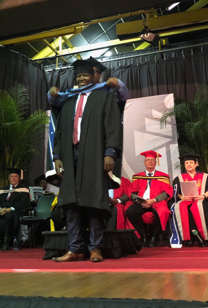 ThuliMadonsela3's tweet photo. The moment weโve been waiting for. Congratulations to my nephew Sabelo Shiba. Weโre super proud of you #TUTGraduation https://t.co/FdVGMas8Vs