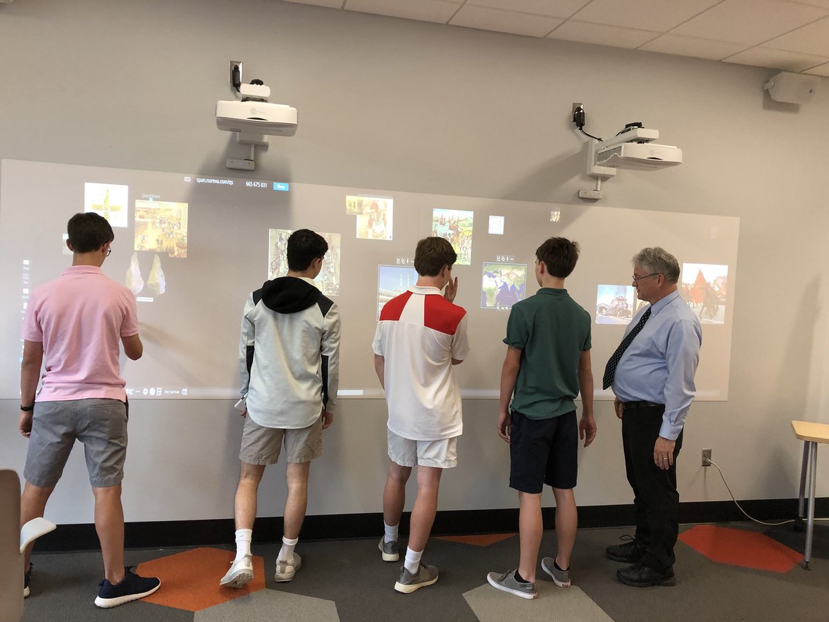 swelton3's tweet photo. Mr. Garrison’s AP World History using Nureva Span Wall to create an digital timeline for exam review #PDSchargers https://t.co/rnvajF8Z0K