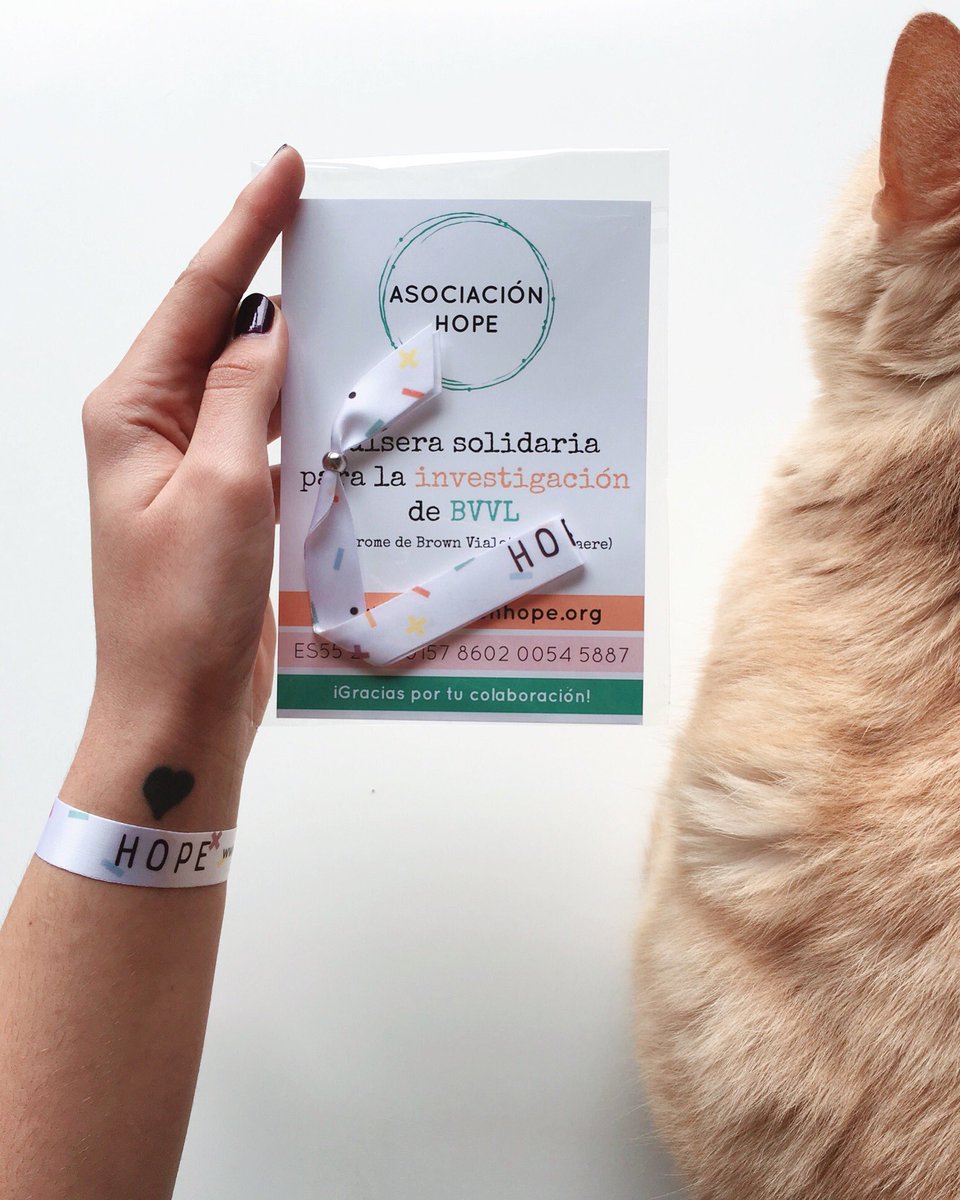 hopeasociacion's tweet photo. Nuestra #PulseraBenéficaHOPE ya está disponible. Si quieres sabes más sobre ella y como conseguirla...
¡Escríbenos!😍🎈
El 100% del beneficio va destinado al fondo de investigación sobre #BVVL
#EnfermedadesRaras
#Research https://t.co/Pr03zzSqy3