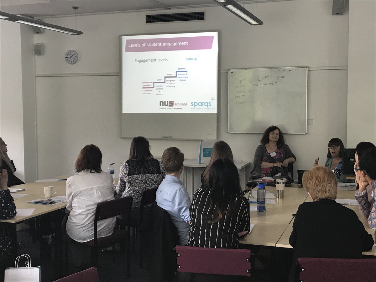 EquateScotland's tweet photo. Workshop 2 with @NUSScotland and @sparqs_scotland on how students can be partners on gender action plans- and how women students can better inform activities. #STEMaction https://t.co/5pEgXDBBx1