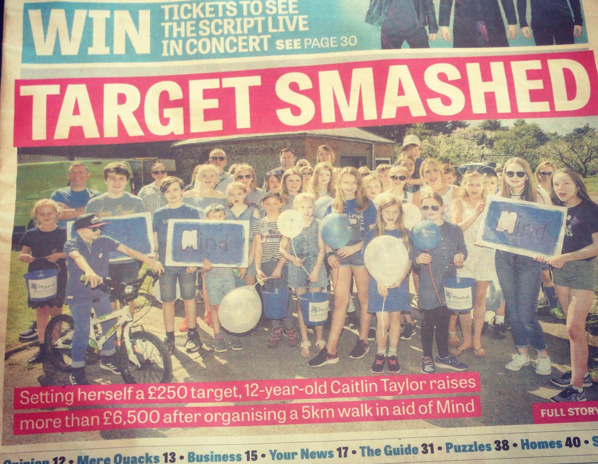 **MENTAL HEALTH AWARENESS WEEK**
My 12yr old Caitlin has raised over £6,500 for Mind after loosing her dad to mental illness in March. 
She is raising awareness of mental health with all her young friends!! #MentalHealthAwarnessWeek 
<a href="/thismorning/">This Morning</a> <a href="/actnforchildren/">Action for Children</a>  <a href="/MindCharity/">Mind</a>