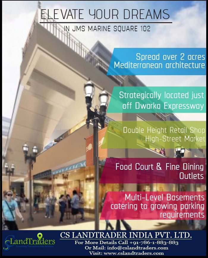 CSLandtraders's tweet photo. #Look no further...#InvestNow in #JMS #MarineSquare
Contact #CSLT +91-786-1-883-883
Visit: https://t.co/bXtyuDlDTv
Mail at info@cslandtraders.com
#ATMSpace #RealEstate #CommercialProject #RetailShops #Multiplex #NewPropertyinGurgaon #FoodCourt #Gurugram #Sector102 #Gurgaon https://t.co/xCJXA0dQSE