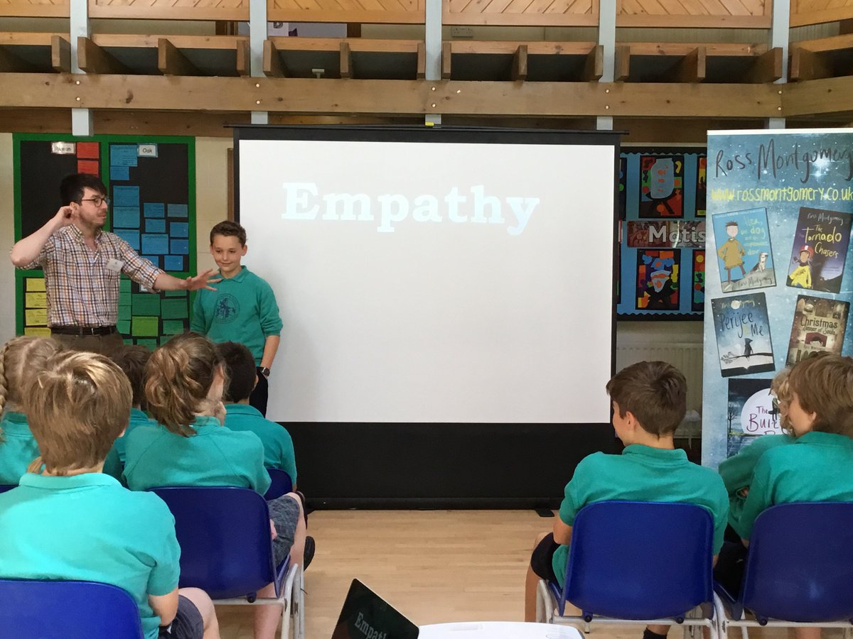 ThorngroveEng's tweet photo. Year 7 learning about the value of developing empathy through reading with Ross Montgomery. #pickyourpath https://t.co/g8zRclN5kM