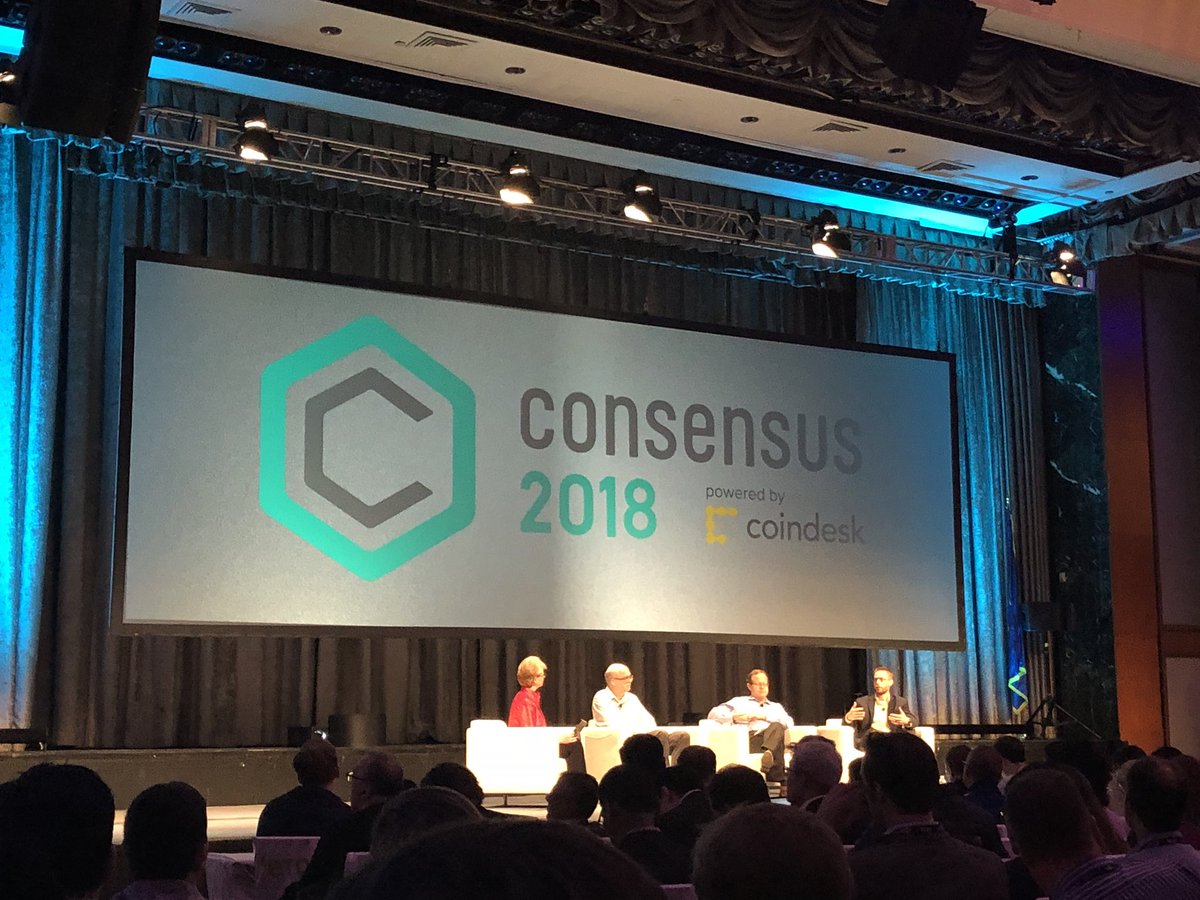 JulesEMiller's tweet photo. Kicking off day 2 of #Consensus2018 with 8:30 am panel on managing IP on Blockchain.  I ❤️ that is this is such an exciting topic in the #Blockchain world. #legaltech @ProseVentures https://t.co/wDTVzML8ZK