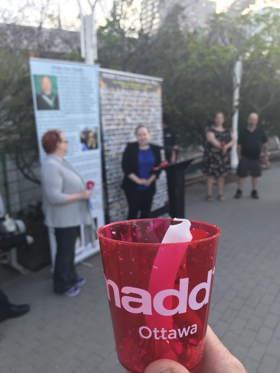 kale_brown's tweet photo. Pleased to join @MADD_Ottawa @OttawaPolice @OttawaParamedic @OttFire for their candlelight vigil yesterday evening - please don’t drive impaired! https://t.co/k7HgRLT8KE