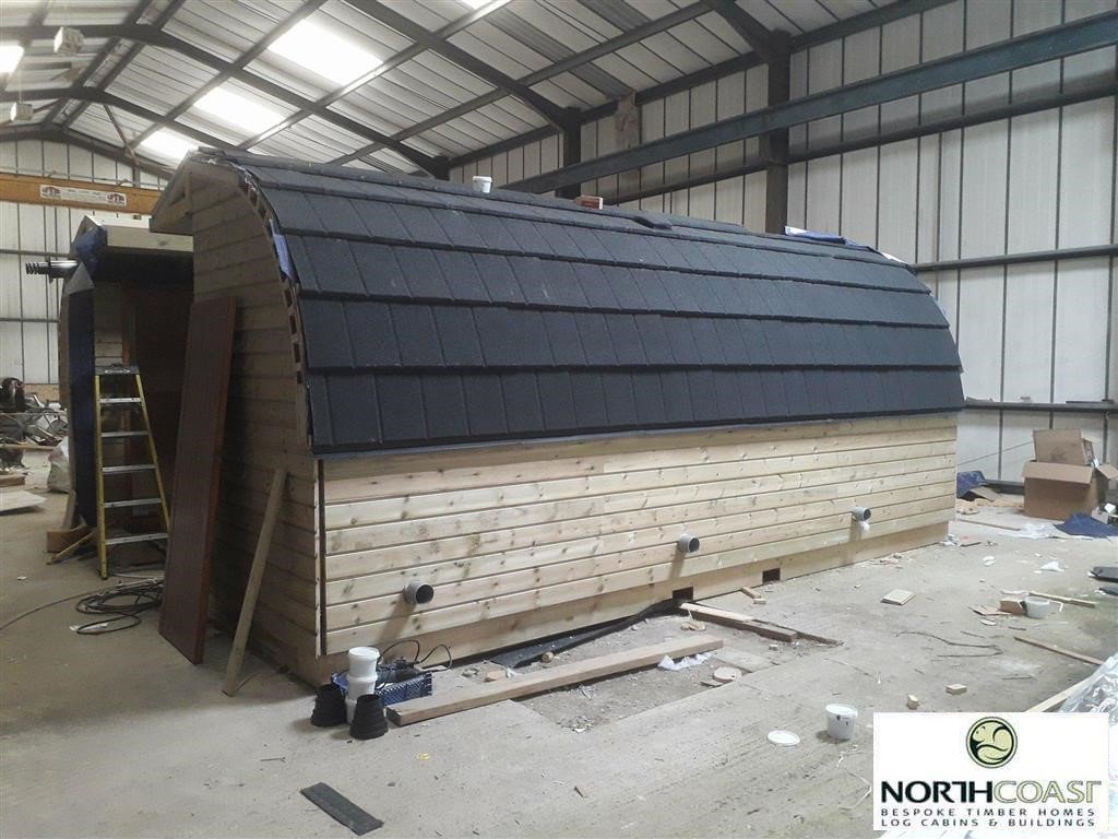 LogCabinsSW's tweet image. External cladding, roof tiles and plumbing installed on the toilet block. Just the final touches to do before delivery to site #prefab #prefabricated #camping #Glamping