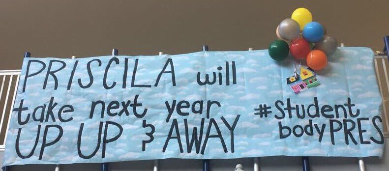raycurlinerwin's tweet photo. Vote Priscila for #studentbodypres !!! https://t.co/1R8KFQ9Kg4