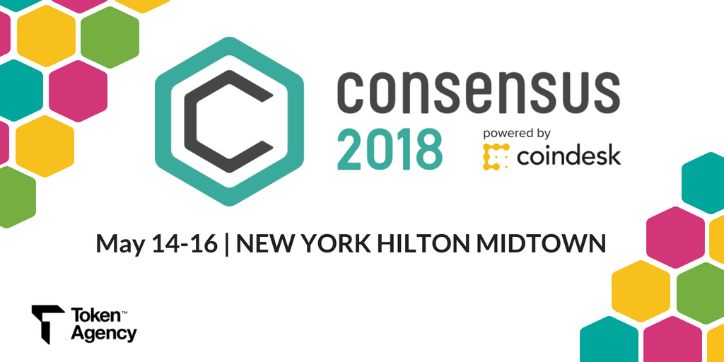 thetokenagency's tweet photo. We are at day2 of #Consensus2018 at NYC + thrilled to meet more #crypto enthusiasts all over the globe! 

Here's the full list of the schedule, w/ more information on the topics and speakers: https://t.co/xeK3rspc1w

Make sure to drop by at booth 27 and say hi! https://t.co/GQz4zrLU0k