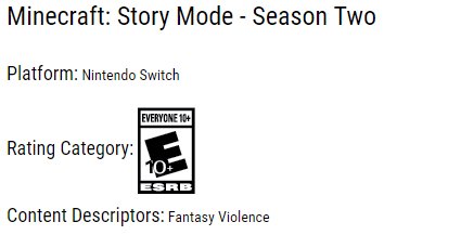 Minecraft Story Mode Season 2 - Nintendo Switch