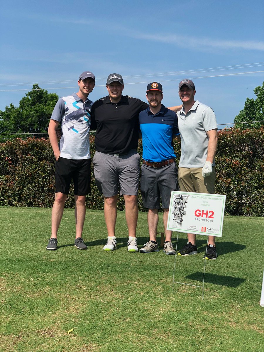 GH2Architects's tweet photo. Another gorgeous day for the @aiaeok golf tournament! 'Tis the season for golf! #holesponsor #tulsaarchitect https://t.co/0DrQQ11sqV