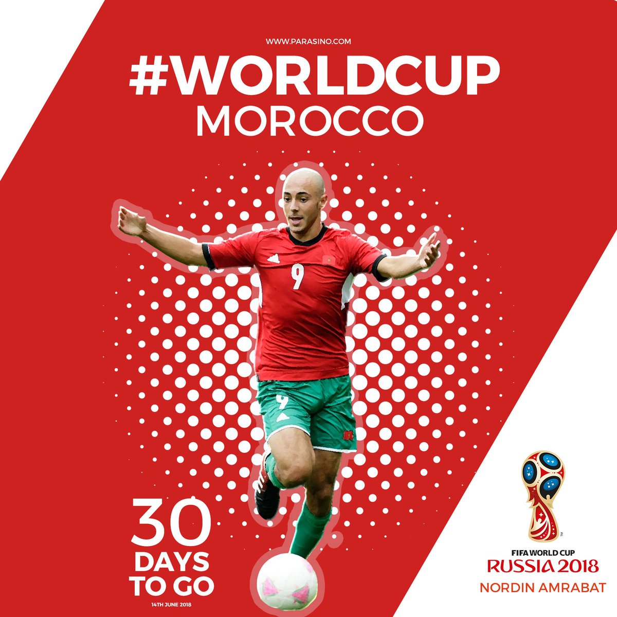 Parasino_com's tweet photo. 30 DAYS TO GO #WORLDCUP
#WORLDCUP2018 #RUSSIA #MOROCCO
https://t.co/irXCjPsd0P https://t.co/G0haInGQat