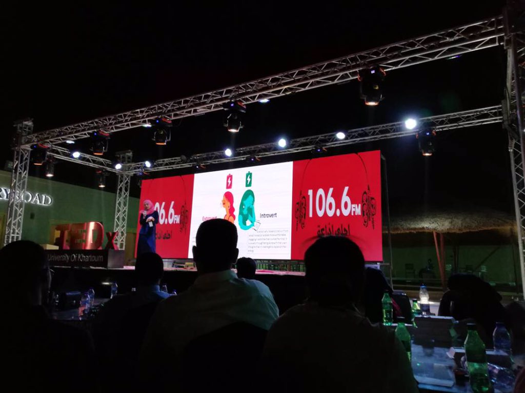 iAhmedMustafa's tweet photo. TEDx University Of Khartoum 
AGC Khartoum- May 2018
كل العمليات الفنية، الهندسة الصوتية، تصوير الفيديو، الإضاءة، المسرح وشاشة العرض تمت بواسطة
غاليري جرافيكس - Gallery Graphics https://t.co/Ylxz8Nfkl1