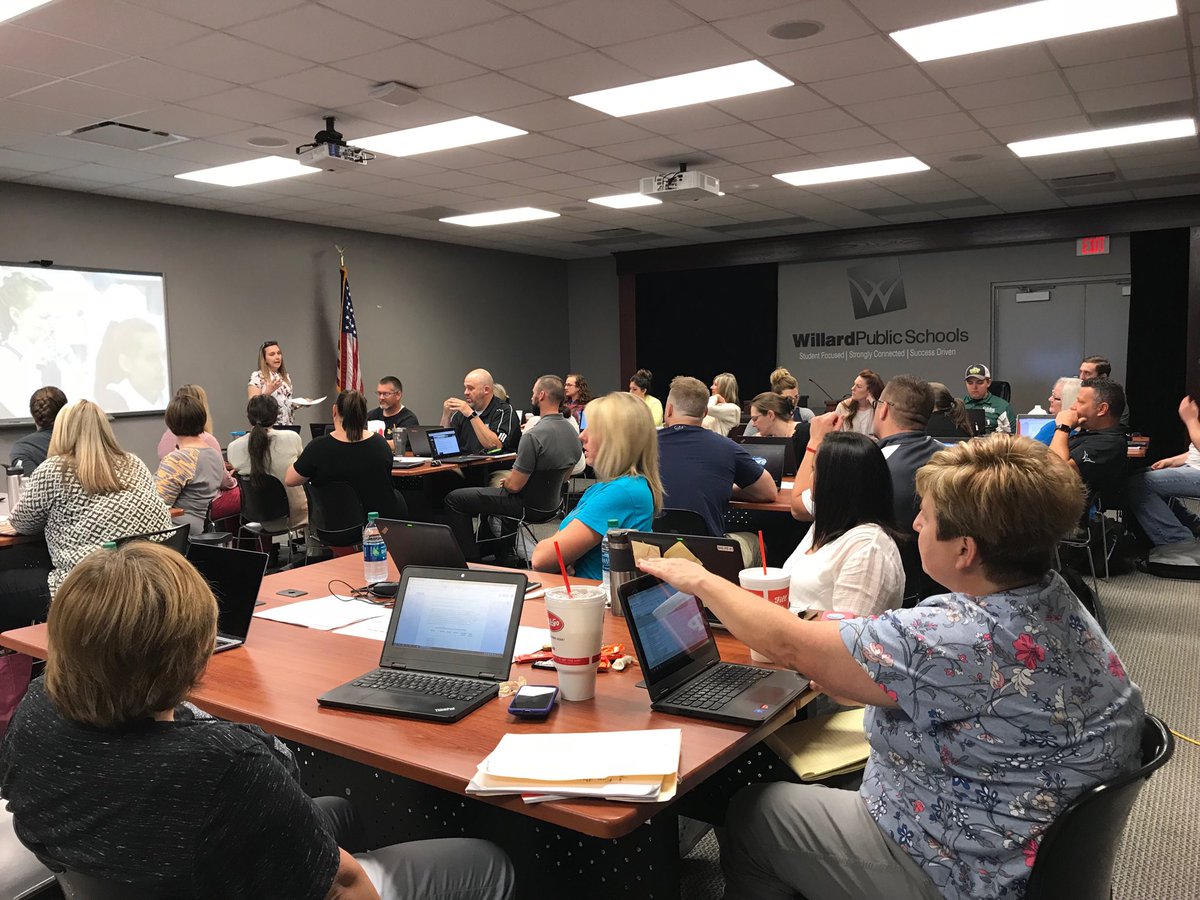 ChrisVTempleton's tweet photo. Our @willardschools 5-12 encore teachers ready to learn about and write proficiency scales to guide student learning! Such great work! #WPSLearnWell https://t.co/9T9EVzqZFC