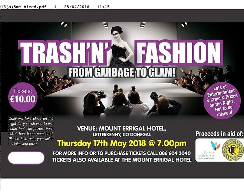 trashnfashionie's tweet photo. Do you have your tickets? #trashnfashion this Thurs night @MountErrigal #fashion @DonegalYouthSvc @donegalcouncil @evelynmcmkting @LoguePaul @Elainemcinaw @McElhinnneys all proceeds to #charity #donegalgiving @dglwoman @BoycePhysio @DonegalHour https://t.co/k2lHgZSJVX