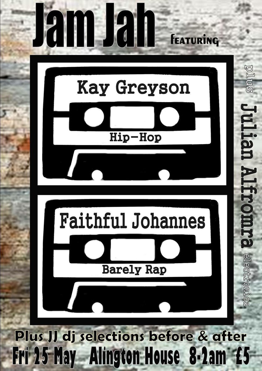 Yo, I'm playing legendary Durham club night Jam Jah this month!... With 2 faves <a href="/KayGreyson/">Greyson</a> and @JulianAlfombra .... Bank holiday weekend... Dave P and @DJLazyDave playing the dancing tunes... Good weather guaranteed.