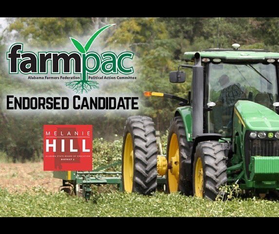 walterchill's tweet photo. 3 Weeks from today! Vote Melanie Hill, State Board of Education District 2. Thank you FarmPac for the endorsement! @melanieboydhill #hillforeducation #alfa #farmpac #alpolitics https://t.co/xBvjbQFLh1