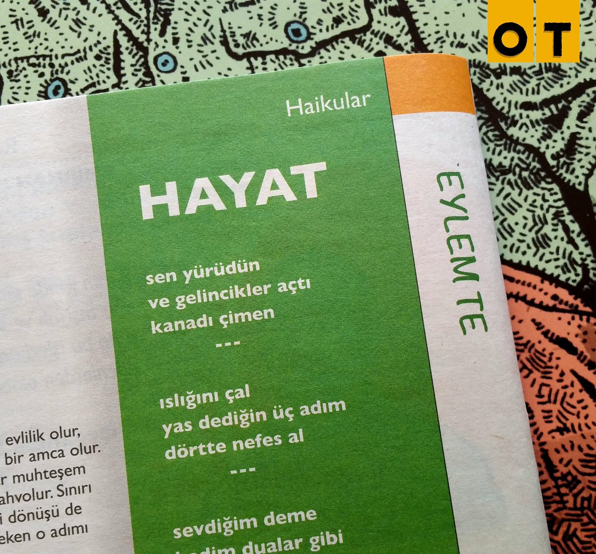 otdergi's tweet photo. ıslığını çal
yas dediğin üç adım
dörtte nefes al
#EylemTe #Haikular
#OTdergi #Mayıs https://t.co/6TljmUIVVL