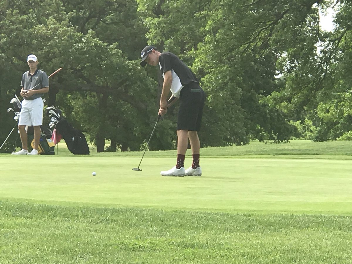 SHSFalcons's tweet photo. Final Day of MSHSAA Golf Championships. Dawson is in 15th place and Nate is playing well today. @NKCSchools @StaleyBoysGolf @Future_Falcon @FalconSection https://t.co/YJvwPzUmCC