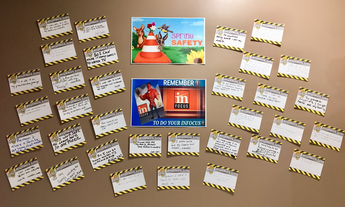 mpisapia6's tweet image. I love hearing associates tell us #whyweworksafe. I learn so much more about them! Proudly displaying our cards in the break room. #springintosafety #dontforgettotakeyourinfocus