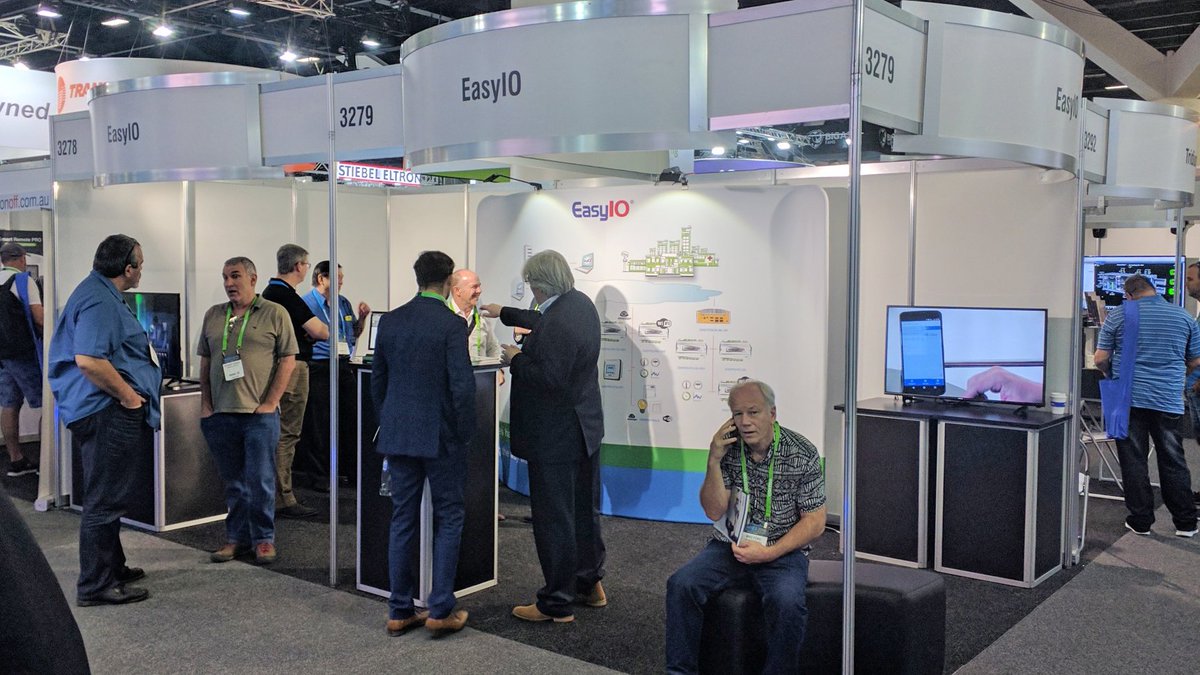 The EasyIO team looks back on a successful #ARBS exhibition last week in #Sydney. Check out more pictures and a short recap on our website:  bit.ly/2IGg5cK