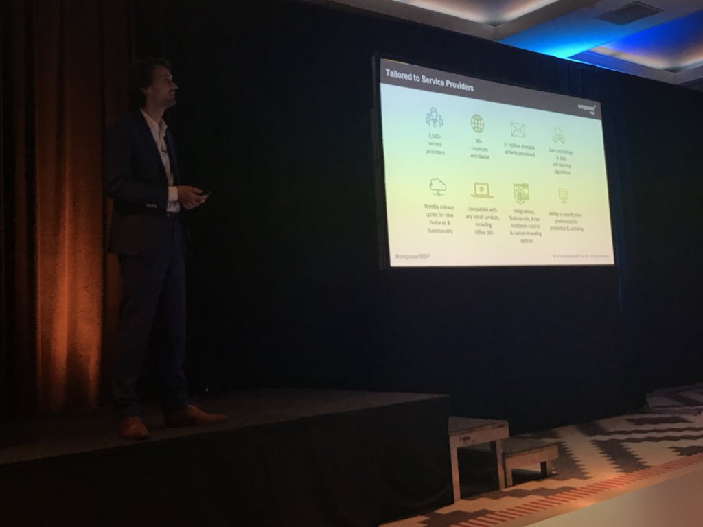 Nable's tweet photo. Up next in the #EmpowerMSP Technical Track: Dreas van Donselaar (former @SpamExperts CTO) discusses #MailAssure and JG Jongsma dissects our #Backup roadmap. https://t.co/B7K2KM34Vy