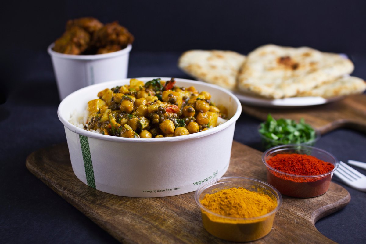 vegware's tweet photo. As it's #NationalVegetarianWeek, we took some photos of our favourite vegetarian Indian dishes. What's your favourite veggie curry? https://t.co/yMIbs3ZoQt