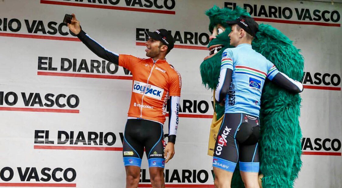 valle_nicholas's tweet photo. Happy to be back in Italy with the jersey of the flying sprint and a good feeling after this Vuelta al Bidasoa💪🇪🇸 #TeamColpack https://t.co/ek7Z6N1z0A