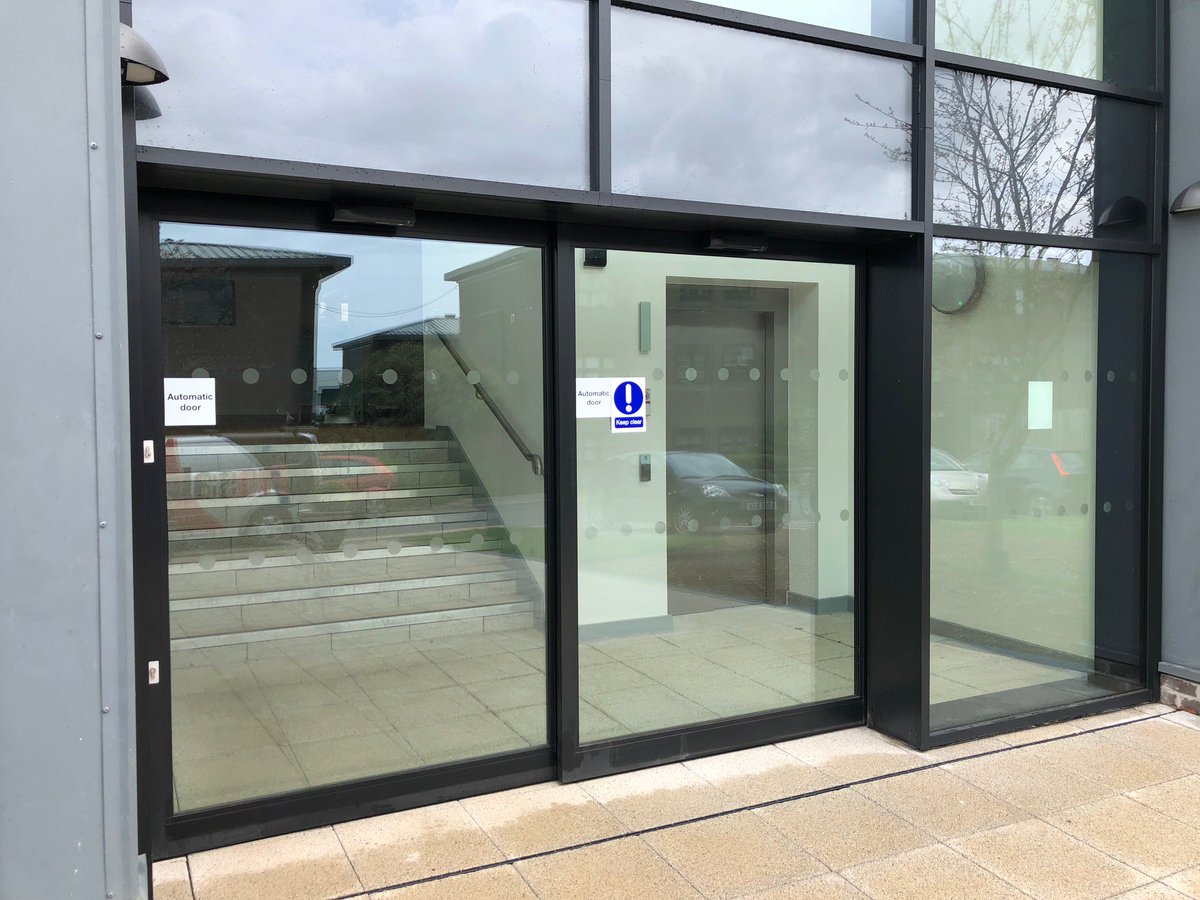 ProsaleLimited's tweet photo. Always good to see your products working on a finished building! Dualcore sliding door operators and Telescopic operator successfully installed at University of Marjon, Plymouth and ASSOS HQ in Leavesden Park... so satisfying to look at! https://t.co/kMRgkiUscm