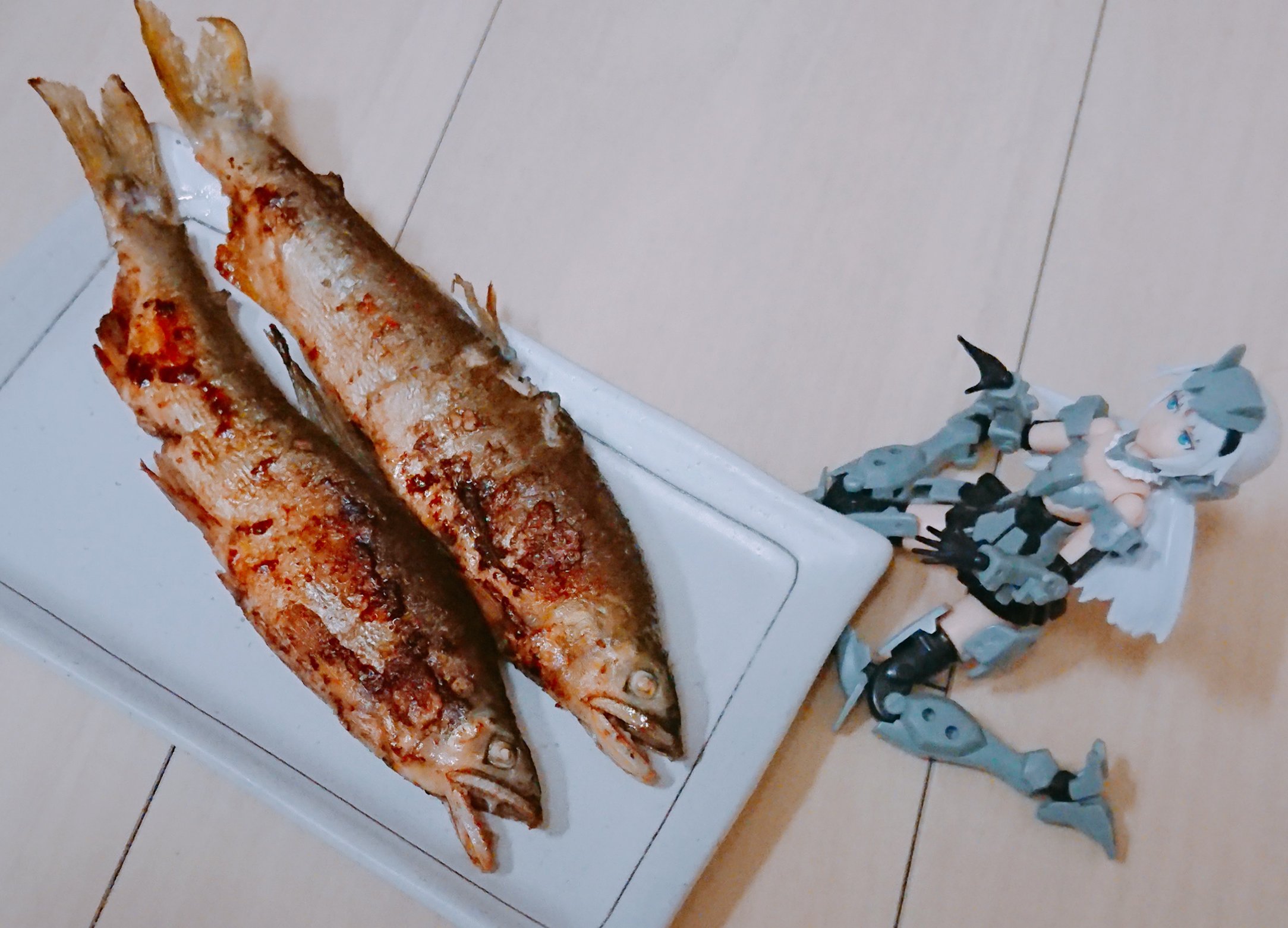 Twitter 上的 橙熊猫 できました 織田信奈の野望 第5話より犬千代の鮎の塩焼きです W ってただ旬の鮎が食べたかった のと 久々にみて犬千代がかわいすぎたので 鮎 焼いちゃいました ﾃﾍｯ 織田信奈の野望 犬千代 飯テロ アニ飯テロ