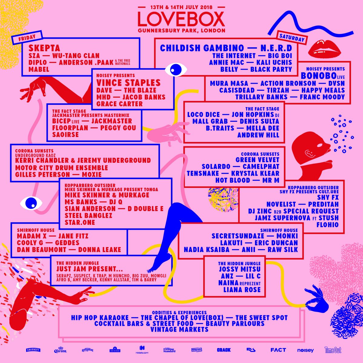 LoveboxFestival's tweet photo. 😘 Hey there. Your #Lovebox18 stage splits are here, plus a bunch of new artists. 🔥

🎟 Got your ticket yet? https://t.co/V4kC3QmTDe

RT to be in with a chance of winning a pair of 2 Day tickets. https://t.co/QbeQBdqRm3