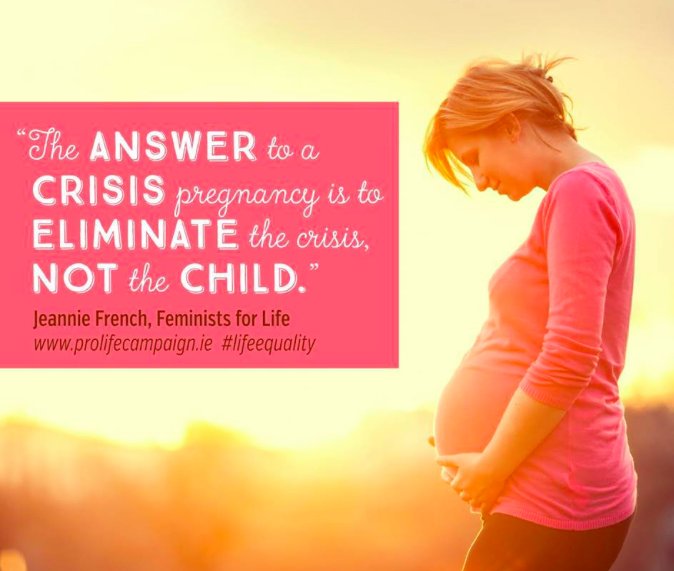 sflireland's tweet photo. Eliminate the crisis not the child.
#LoveBothVoteNO
#saveth8th
#8thref https://t.co/DfagK3PKQr