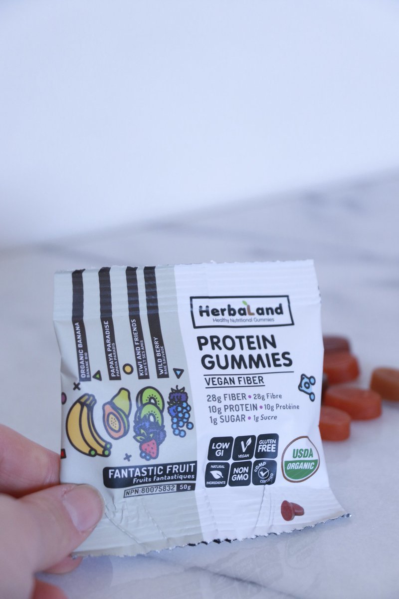 mybalancedbox's tweet image. Vegan Protein Gummies by @herbalandgummie are  nutritional gummy supplements that contain a plant-based protein, the yellow pea protein. Try them in the latest box! ow.ly/k2LV30k0dyo