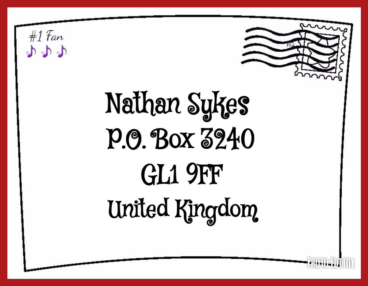 NathanSykesHQ's tweet photo. Sometimes 280 characters just won't do...send your letters, pictures &amp; anything else you wish @NathanSykes to see to his NEW fan mail address!📫 https://t.co/f1QBSQ2WH8