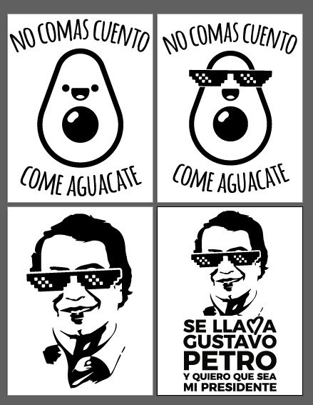 JovenesFuerzaC's tweet photo. ¿Te gustan estos diseños? ¡Puedes adquirirlos de manera gratuita! Hoy  en la estampaton que realizaremos a las afueras de la Universidad del Magdalena. 
Estaremos desde las 3:00 de la tarde. Únete y haz parte del voluntariado de @petrogustavo #FuerzaConPetro https://t.co/a61D2F1vcG