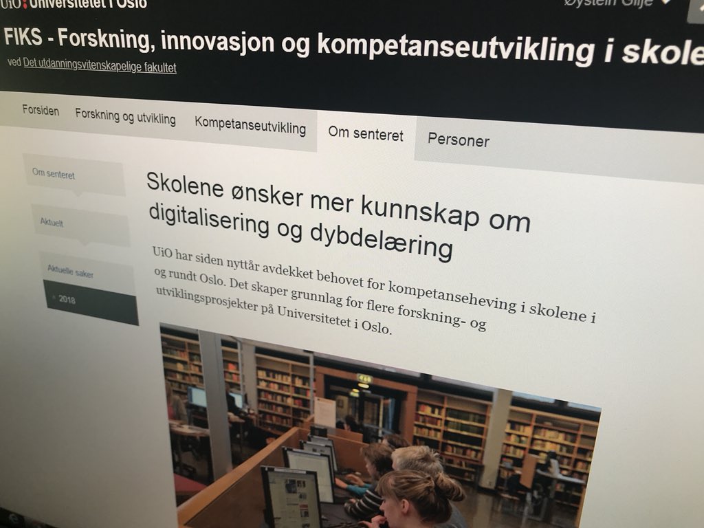 ogilje's tweet photo. 22. mai lanserer @UniOslo sin nye enhet for Forskning, Innovasjon og Kompetanseutvikling i Skolen (FIKS). Innspurt på nettsidene i sommervarmen - her er en av sakene vi publiserer om en uke! @UniOslo_UV #UiO_FIKS https://t.co/N4L4C9HIIP