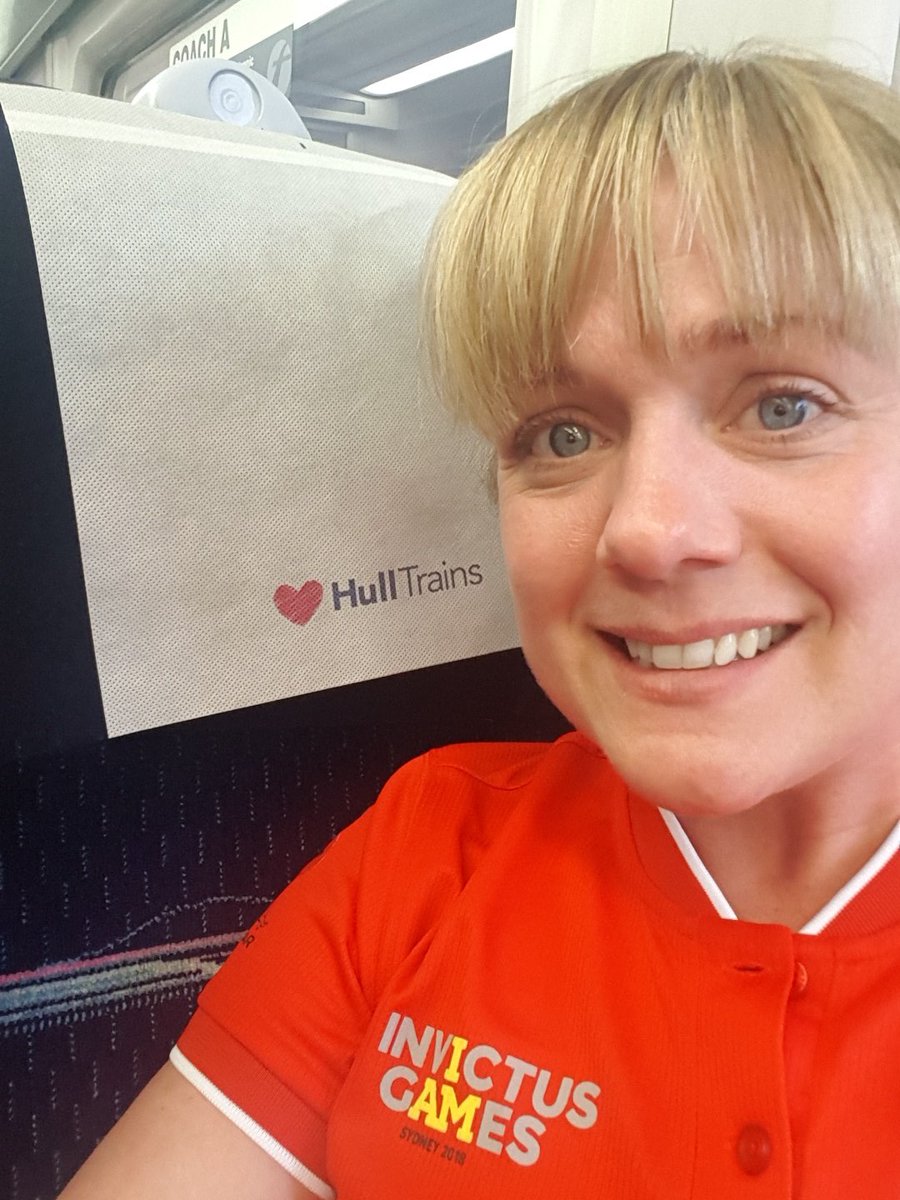 MiaMitrailleuse's tweet photo. Epic journey home so far! Thank you @hulltrains can't wait to get back to my family and friends after such an amazing 24hrs with the @WeAreInvictus team !! #hulltrains #❤hulltrains #invictus #InvictusGames #helpforheroes https://t.co/FPS9gyFvOb