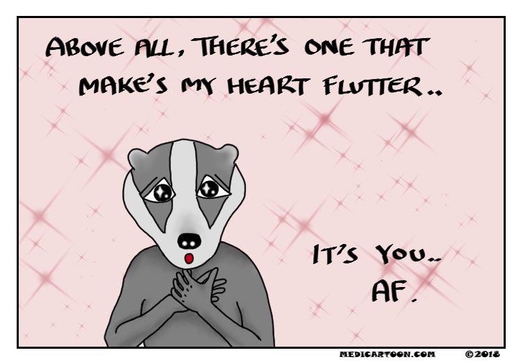 Medicartoon's tweet photo. hmm... how long have you been fluttering? Less than 48hrs? 
Maybe rhythm control then.. 💖 

https://t.co/oMCg8SDJHA

#af #cardioversion #doctor #nurse #nurselife #juniordoctors #physician #physicianassociate #physicianassistant #emergencyroom https://t.co/HWoBJnSHAK