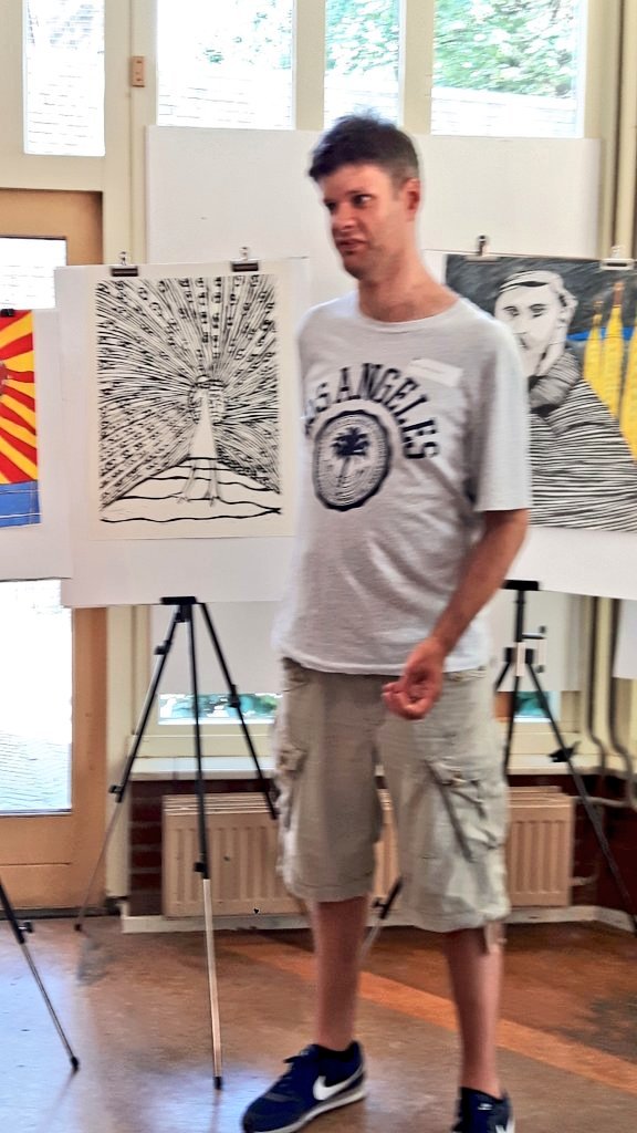 HandicapNL's tweet image. Inspirerend bezoek bij atelier de Wijde Doelen @ReinaerdeZorg in Utrecht. De kunstenaars vertellen over hun werk. Fantastisch!
#BuitenGewoonKunst #outsiderart