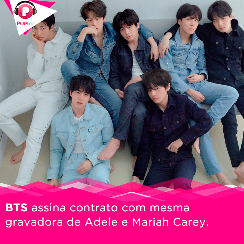 POPline's tweet photo. Novo contrato do @BTS_twt permitirá uma melhor distribuição da música do grupo nos Estados Unidos. Confira os detalhes: https://t.co/rbaY6U4G7Z https://t.co/Ah1xoMmiqE