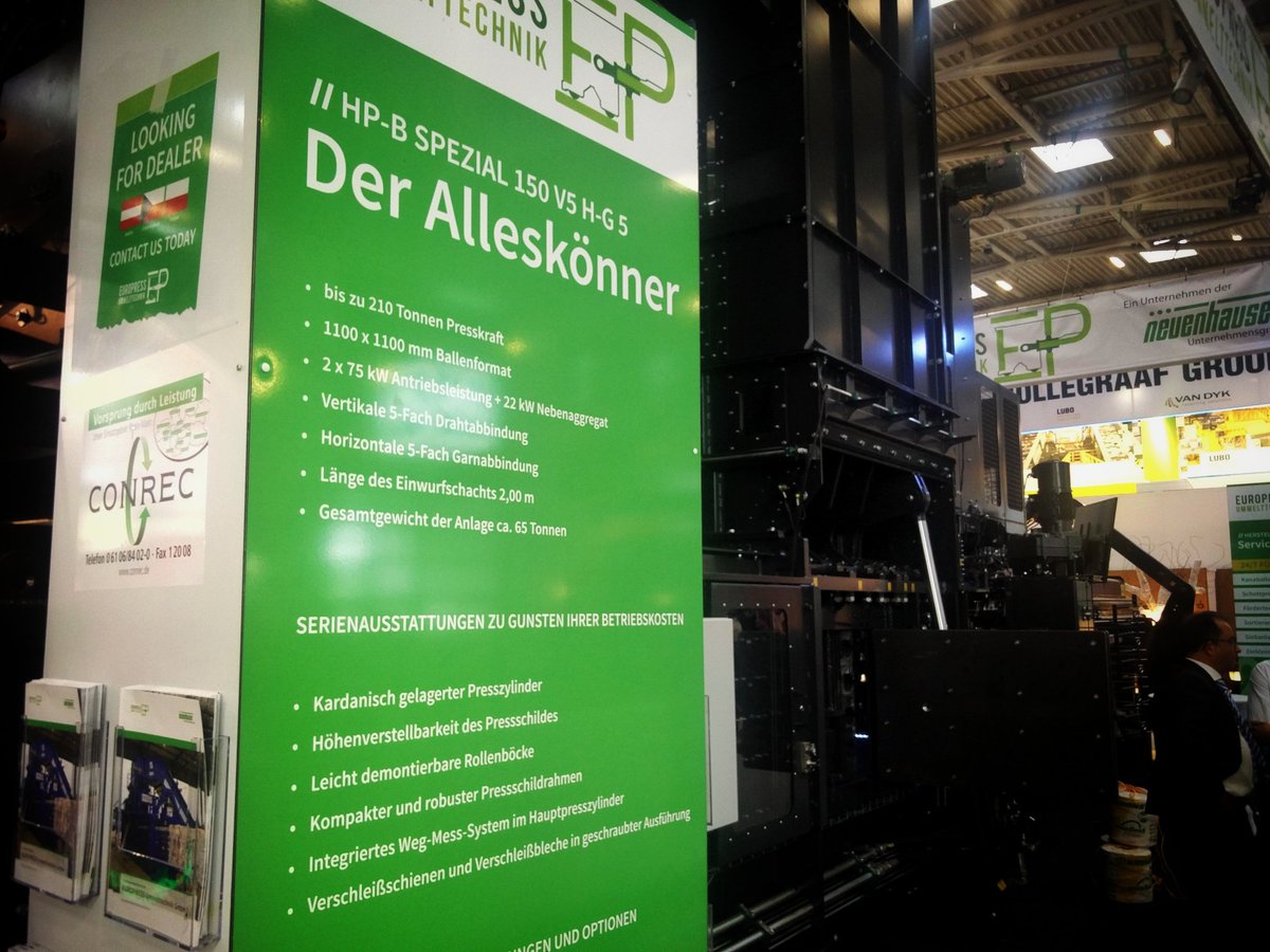 ZWCluster's tweet photo. It does exist! The machine that can do it all... Or not? At #IFAT2018 checked out by @ZWCluster looking for #tech4CE to be prepared for #gstic organised by @VITObelgium https://t.co/2ZRzC3SQjE
