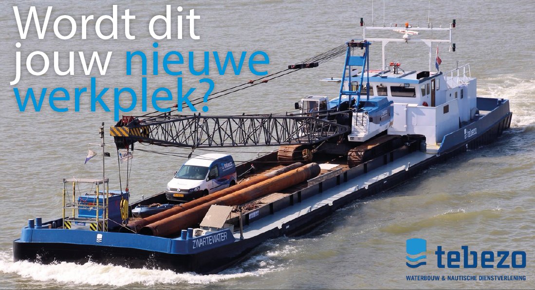 Wordt dit jouw nieuwe werkplek? Wij zijn op zoek naar een schipper. Geïnteresseerd? Kijk voor meer informatie op onze website tebezo.nl Delen mag!